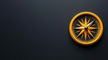 Growth mindset compass, guiding through challenges, 3D illustration