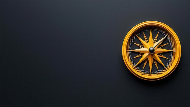 Growth mindset compass, guiding through challenges, 3D illustration