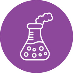 Chemical Reaction line circle icon