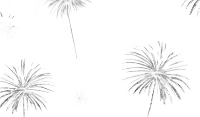 Obraz premium Exploding Fireworks Celebration Png Background.