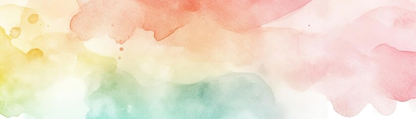 Fototapeta premium A beautiful watercolor background blending soft pastel colors, perfect for artistic and creative projects.