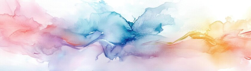 A beautiful abstract background featuring soft watercolor swirls in vibrant colors, perfect for creative projects and designs.