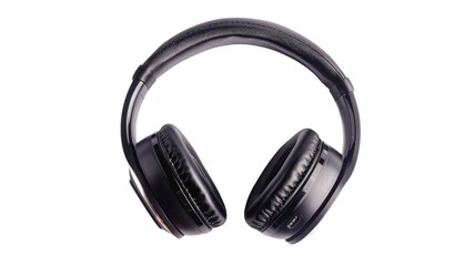Fototapeta premium Wireless Headphone Isolated PNG in Black Color.