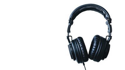Fototapeta premium Headphone Element PNG in Black Color.