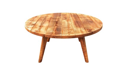  Vintage Furniture of Wooden Stool and Table Isolated on Png Background.