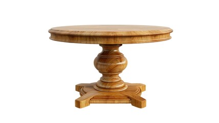  Vintage Furniture of Wooden Stool and Table Isolated on Png Background.