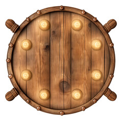 Fototapeta premium wooden decorative element and lamp model 54