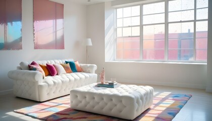 Photo interior modern design room 3d illustration;