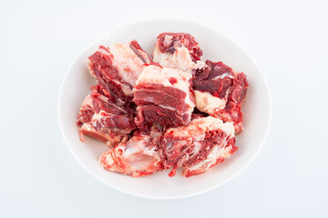 A plate of fresh beef ribs