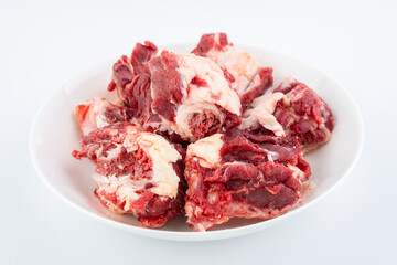 A plate of fresh beef ribs