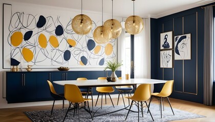 Photo interior modern design room 3d illustration;