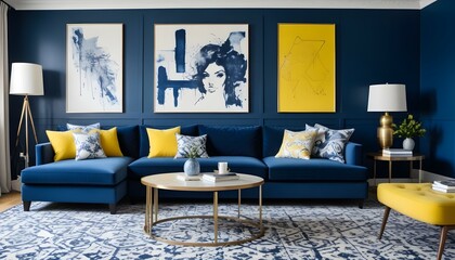 Photo interior modern design room 3d illustration;
