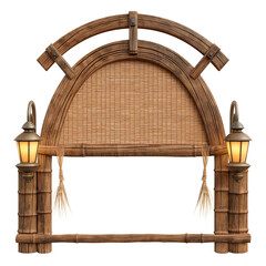 wooden decorative element and lamp model 08