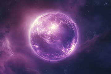 Obraz premium A ghostly and transparent planet Earth with an ethereal presence radiates a mystical glow