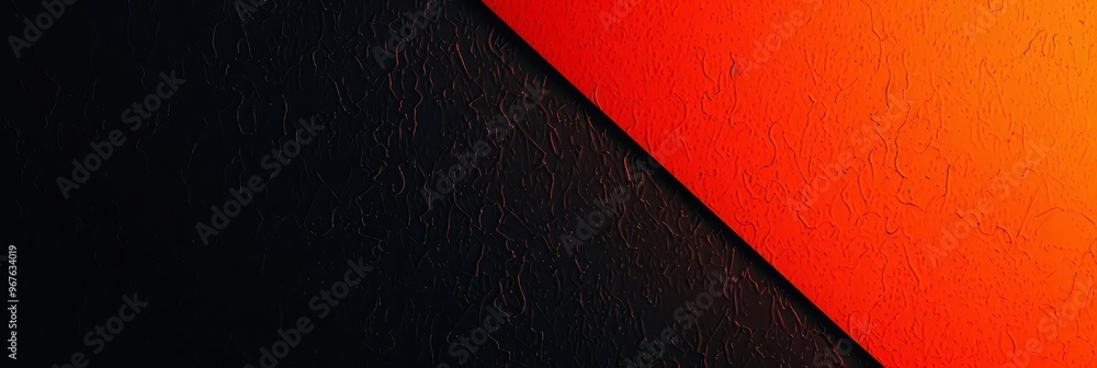 Poster White orange grainy gradient background with a black backdrop The noise texture effect makes it ideal for webpage headers and wide banners with copy space