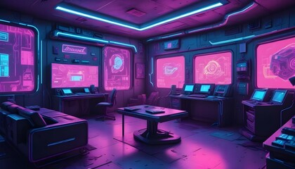 Obraz premium Photo interior modern design room 3d illustration;