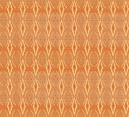 Fototapeta premium Elegant Women's Dress Front Panel, Scarf Textile Design Featuring an Intricate and Vibrant Abstract Pattern with Symmetrical Motifs, Ideal for Digital Printing on Fabric for High-Fashion Apparel