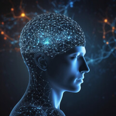 Obraz premium Scientifical illustration of human brain 