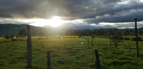 Obraz premium sunset over the mountains