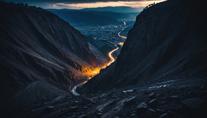 City Secrets in Cloudy Summer: The Voyager's Journey Enveloped in Landslide