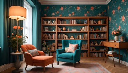 Photo interior modern design room 3d illustration;