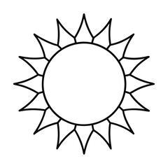 Sun Drawing Design Vector Illustration Clipart Eps