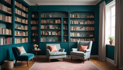 Photo interior modern design room 3d illustration;
