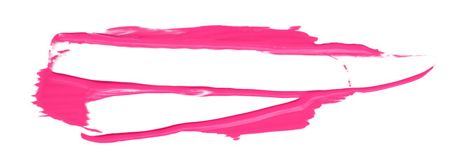Separate torn pink brush strokes on transparent background.
