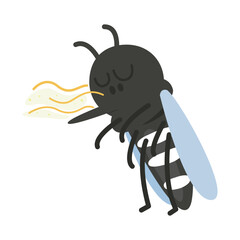 mosquito character. mosquito carrier of dengue fever disease