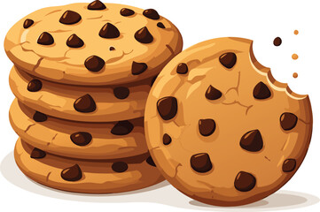 A delicious-looking chocolate chip cookie with a bite taken out of it, emphasizing its irresistible appeal 