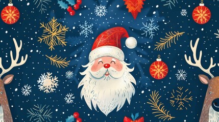 Santa Claus is coming to town! Get ready for Christmas with this festive fabric.