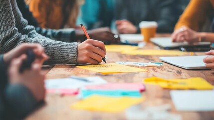 Team Brainstorming in Meeting