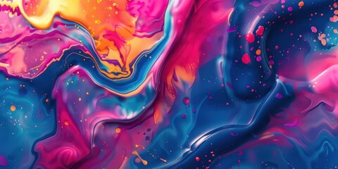 	
Abstract painting background with oil paints with watercolor splashes