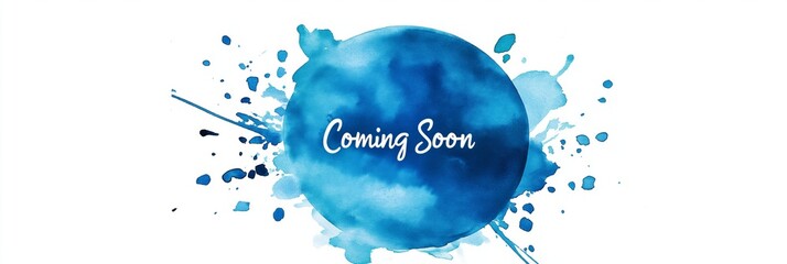 Fototapeta premium A blue splash of paint with the words 