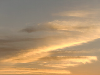 Morning Sunrise, Sun Shining Through the Clouds. 