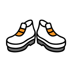 White Heeled Boots Icon, Women’s Platform Shoes

