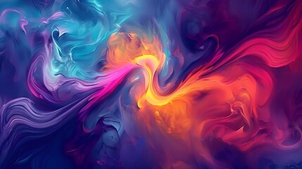 Fototapeta premium Colorful Abstract Swirl with Vivid Gradient