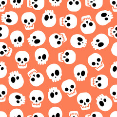 Vector abstract seamless cute halloween pattern.