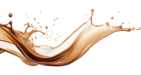 Latte splash abstract art photography.