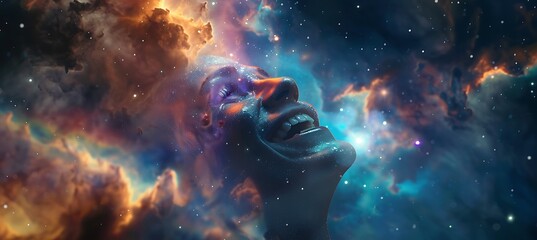 A Happy Astronomer with Telescope