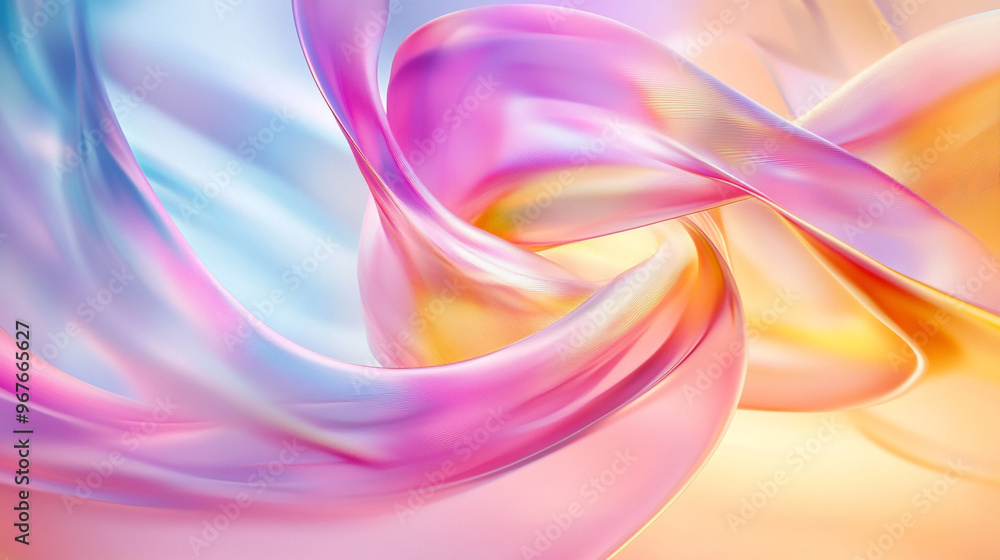 Wall mural abstract swirling colors blend seamlessly in a harmonious gradient showcasing vibrancy and fluidity 