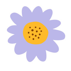 Lovely flower hand drawn, for presentation and elements. Cute flower simple style.