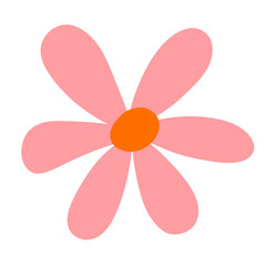 Lovely flower hand drawn, for presentation and elements. Cute flower simple style.
