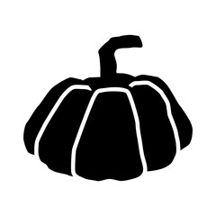 Pumpkin icon. Vector illustration isolated on white background.