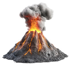 A stunning volcanic eruption with smoke and lava, showcasing the raw power of nature in an explosive display.