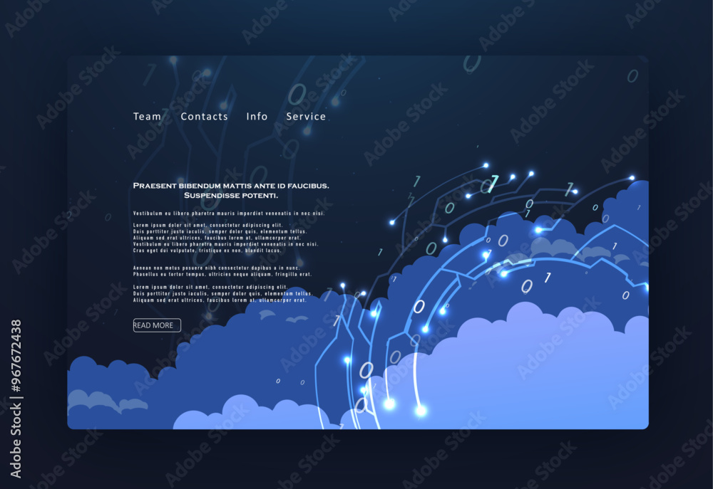 Aufkleber cloud computing technology internet concept. abstract virtual digital stream. storage cloud structur