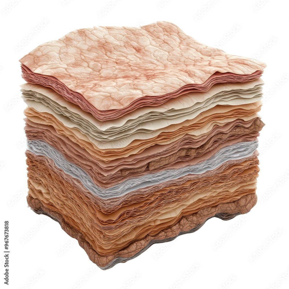 Aufkleber detailed layers of textured materials displaying various tones and patterns for artistic or educatio