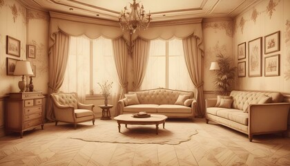 Photo interior modern design room 3d illustration;