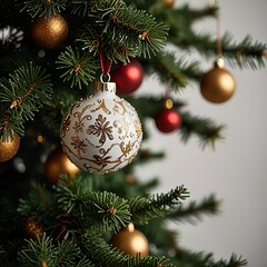 A Christmas greeting card Christmas border with copy space festive background