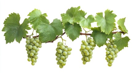 Fresh plums with small green leaves